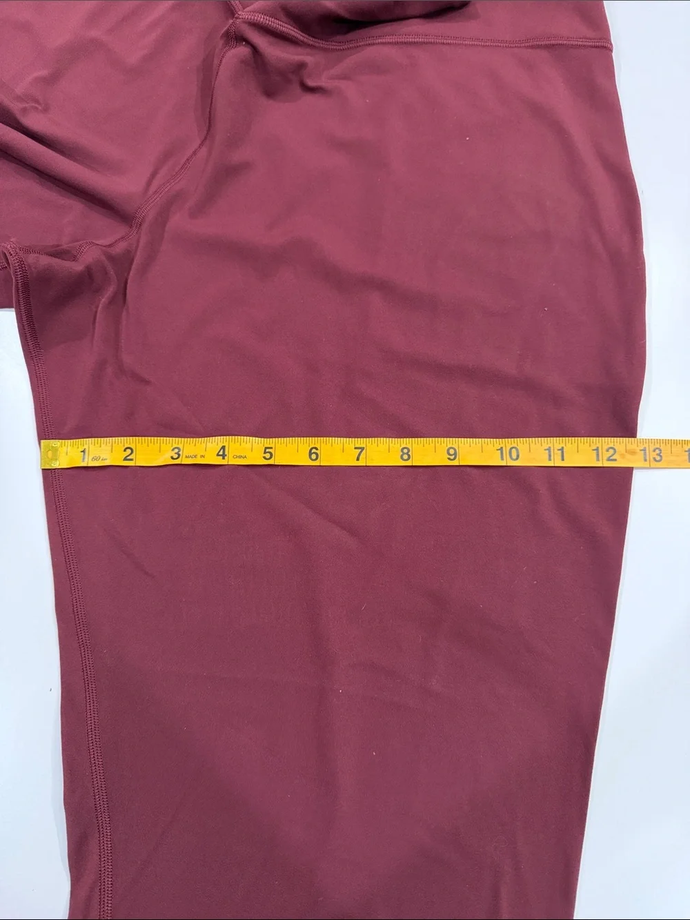 Lululemon Burgundy Athleisure Leggings with Lululemon Logo